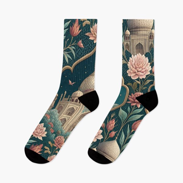 Item preview, Mughal timeless vintage Taj Mahal Art Royal Blue designed and sold by PetalsnPaperCo.