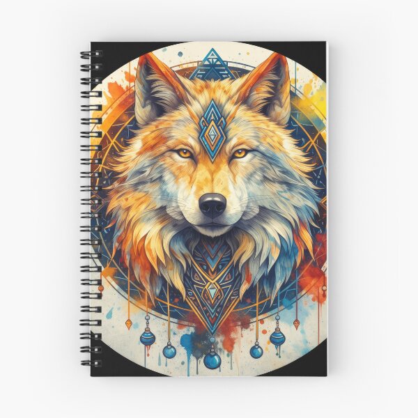 Item preview, Sacred Geometric Wolf with Tribal Colors designed and sold by Daagath.