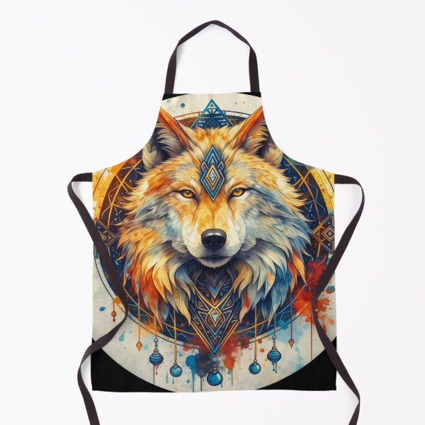 Item preview, Sacred Geometric Wolf with Tribal Colors designed and sold by Daagath.