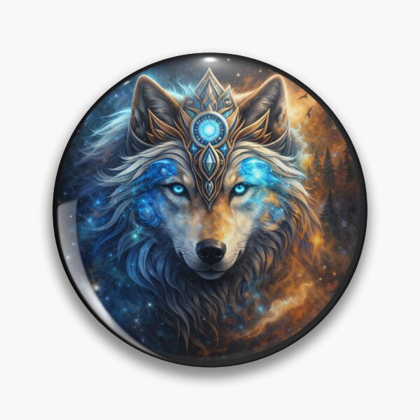 Item preview, Galactic Crowned Wolf of the Stars designed and sold by Daagath.