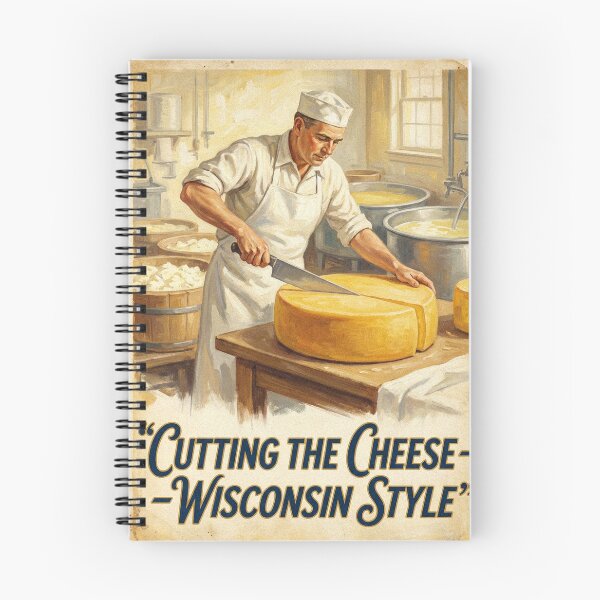 Item preview, Cutting the Cheese Wisconsin Style Cheesemaker Poster designed and sold by Cozy-Old-Pub.