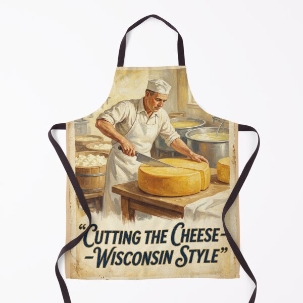 Item preview, Cutting the Cheese Wisconsin Style Cheesemaker Poster designed and sold by Cozy-Old-Pub.