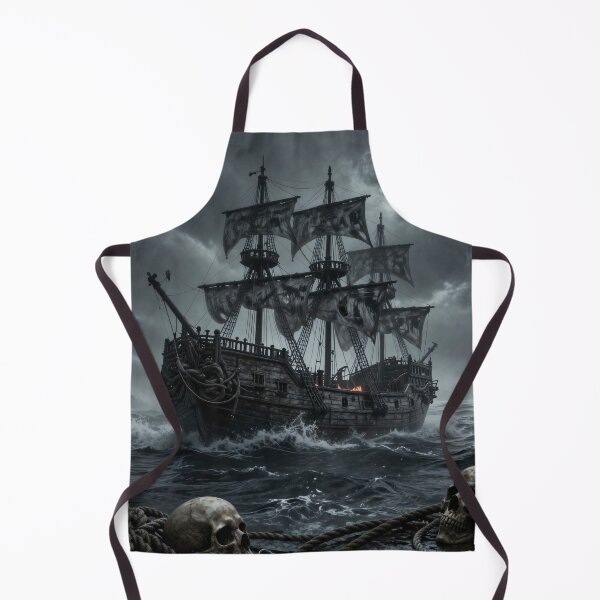 Item preview, Ghost Ship Amid Burning Towers designed and sold by Insomnia Art Designs.