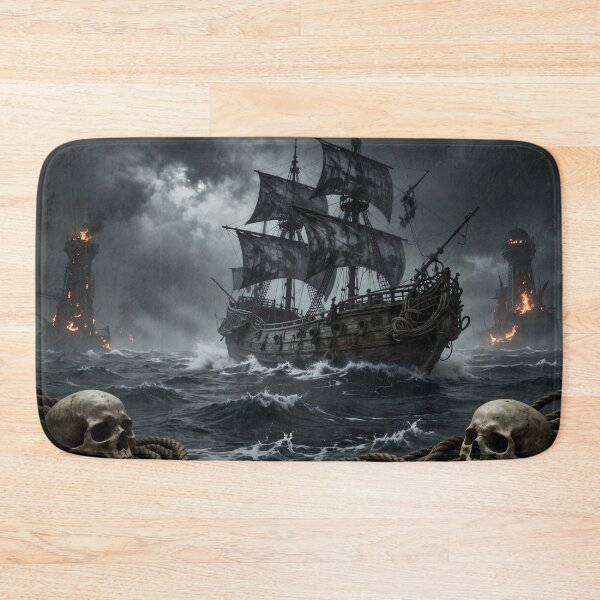 Item preview, Haunted Ship in Stormy Inferno designed and sold by Insomnia Art Designs.