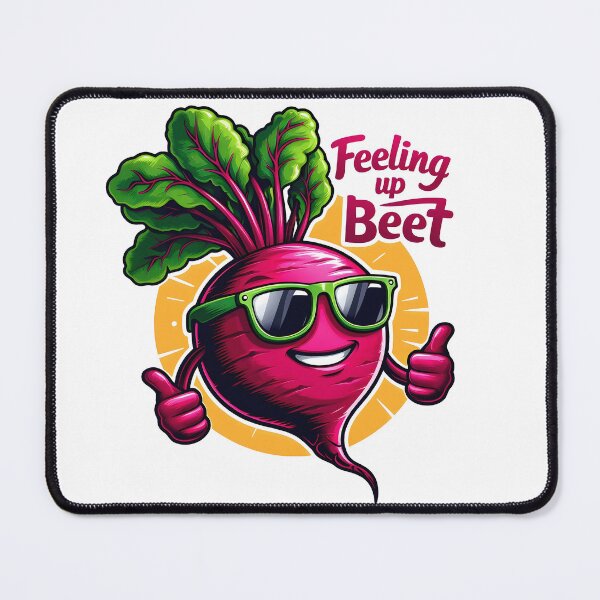 Item preview, Feeling Up Beet Funny Beetroot Mascot designed and sold by LunaPixelStudio.