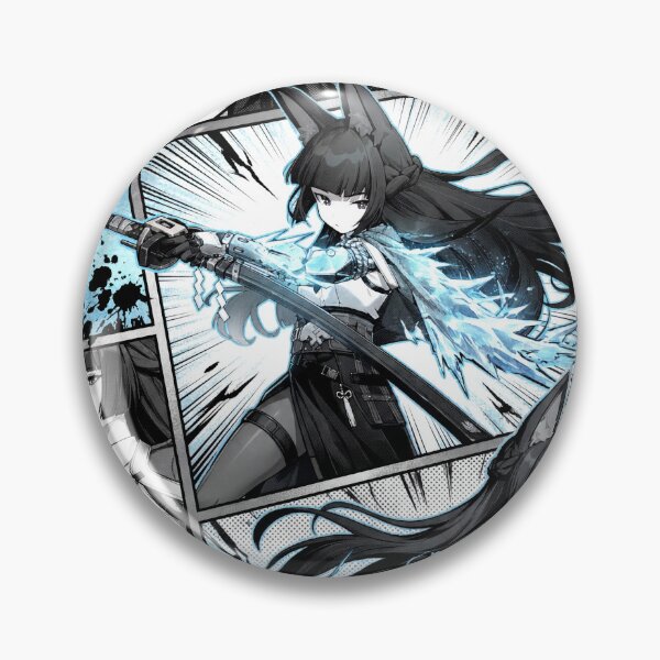 Item preview, Hoshimi Miyabi Zenless Zone Zero ZZZ Section 6 Chief Void Hunter Frost Anomaly Swordswoman Fox Ears Shimotsuki Stance Fallen Frost Polar Slash Fan Art Portrait Poster T-Shirt Sticker Gift designed and sold by Senpaiwaves.