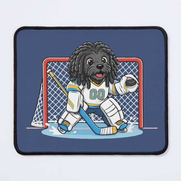 Item preview, Cute Puli Ice Hockey Goalie Puppy | Happy Winter Puppy designed and sold by The Real Life Symphony.