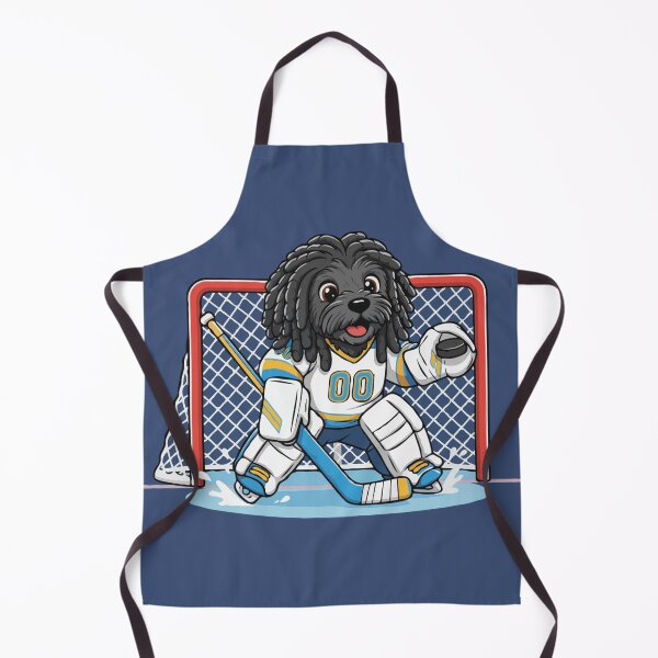 Item preview, Cute Puli Ice Hockey Goalie Puppy | Happy Winter Puppy designed and sold by The Real Life Symphony.