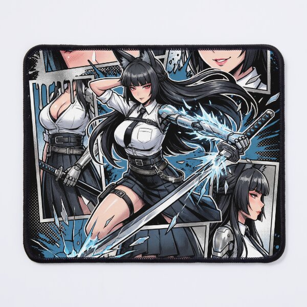 Item preview, Hoshimi Miyabi Zenless Zone Zero ZZZ Section 6 Chief Void Hunter Frost Anomaly Swordswoman Fox Ears Shimotsuki Stance Fallen Frost Polar Slash Fan Art Portrait Poster T-Shirt Sticker Gift designed and sold by Senpaiwaves.