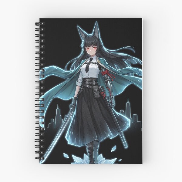 Item preview, Hoshimi Miyabi Zenless Zone Zero ZZZ Section 6 Chief Void Hunter Frost Anomaly Swordswoman Fox Ears Shimotsuki Stance Fallen Frost Polar Slash Fan Art Portrait Poster T-Shirt Sticker Gift designed and sold by Senpaiwaves.