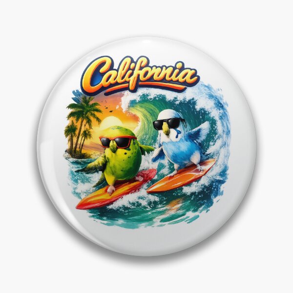 Item preview, Surfing with the Budgies in California designed and sold by Taoufik79-shop.