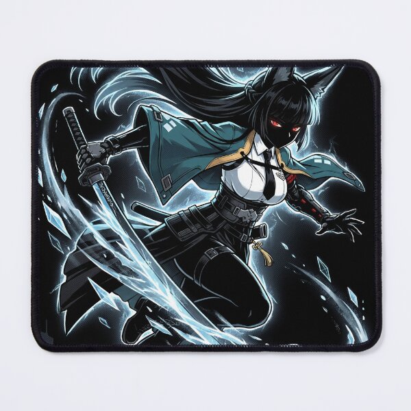 Item preview, Hoshimi Miyabi Zenless Zone Zero ZZZ Section 6 Chief Void Hunter Frost Anomaly Swordswoman Fox Ears Shimotsuki Stance Fallen Frost Polar Slash Fan Art Portrait Poster T-Shirt Sticker Gift designed and sold by Senpaiwaves.