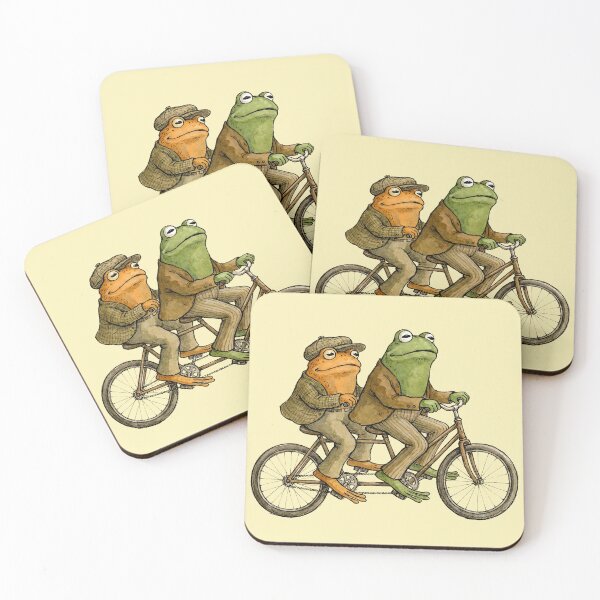 Item preview, Vintage Frog Tandem Bicycle Illustration Cozy Cottagecore Animal Art designed and sold by Imaginationbeyond.