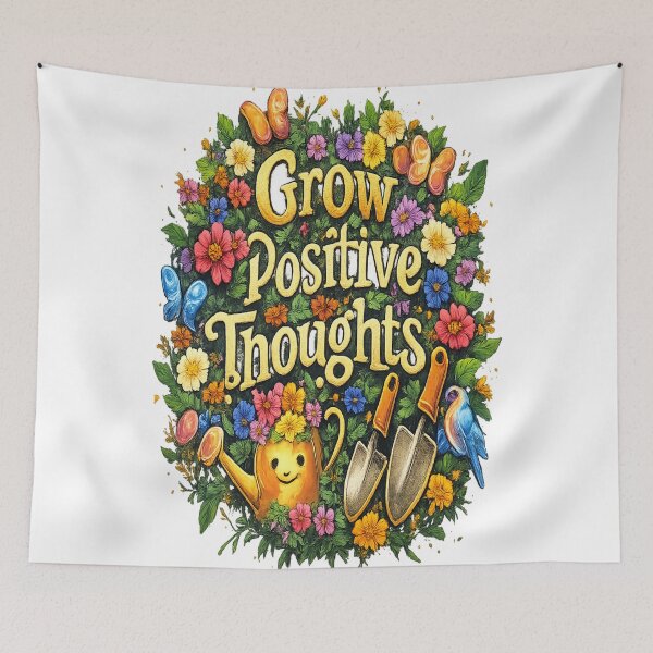Item preview, Grow Positive Thoughts Floral Art designed and sold by HiteshArt111.