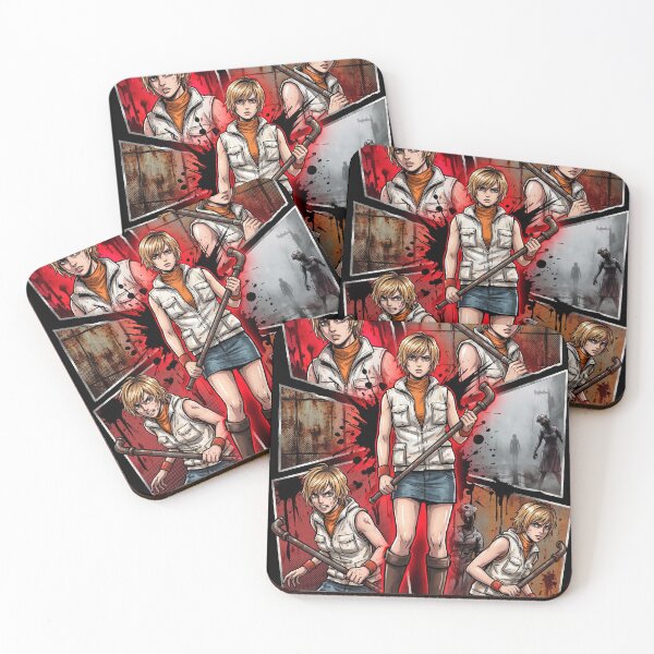 Item preview, Silent Hill 3 Cheryl Masons Nightmare Heather Horror Monsters Closer Double Head Nurse Pendulum Slurper Valtiel Missionary God Psychological Terror Fan Art Collage Poster T-Shirt Sticker Pyramid Head designed and sold by Senpaiwaves.