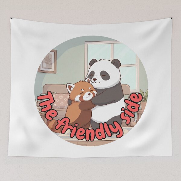 Item preview, The Friendly Side | Kind Red Panda Illustration designed and sold by Pets & Memes & Stuff.