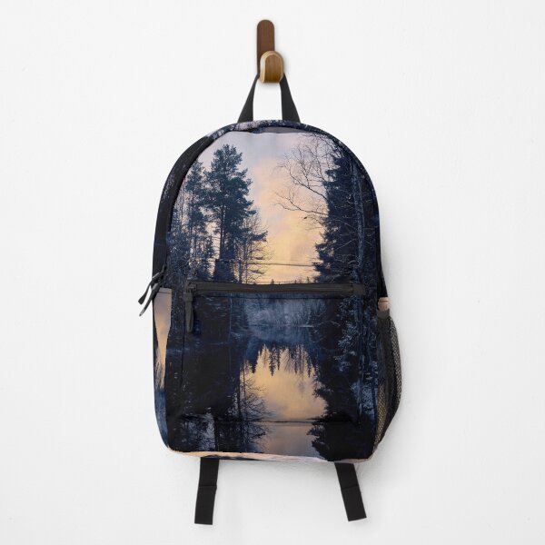 Item preview, Evening by the snowy river. Parkkuu 2025 vertical designed and sold by Jouko Lehto Photography.
