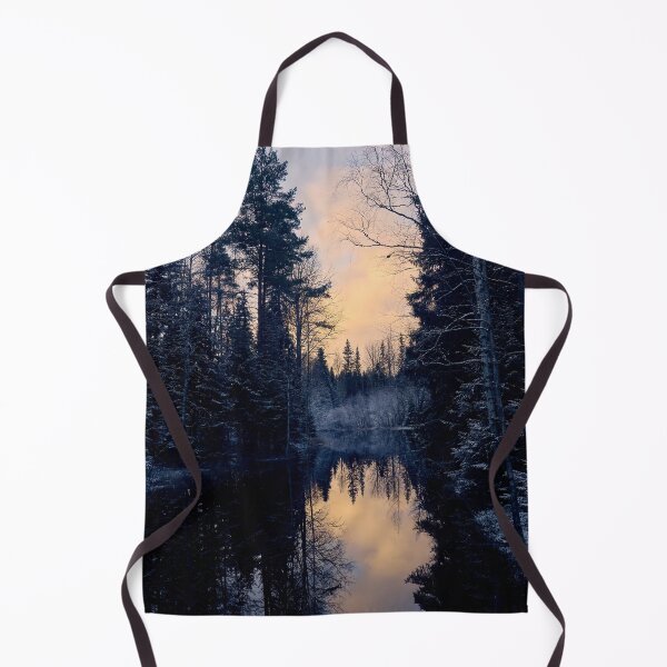 Item preview, Evening by the snowy river. Parkkuu 2025 vertical designed and sold by Jouko Lehto Photography.