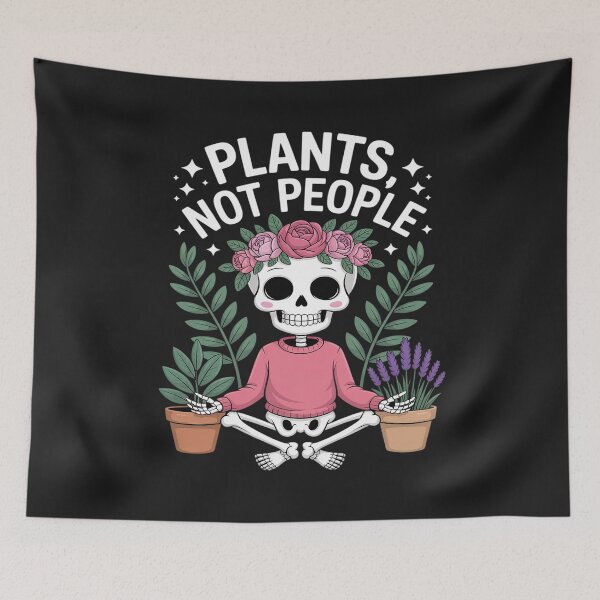 Item preview, Plants Not People Skeleton with Succulents and Garden designed and sold by LegendsArt75.