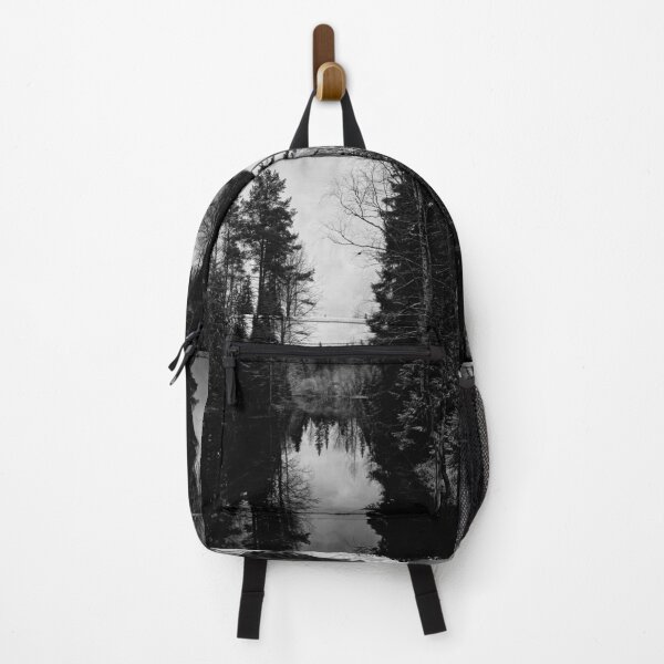 Item preview, Evening by the snowy river. Parkkuu 2025 bw vertical designed and sold by Jouko Lehto Photography.