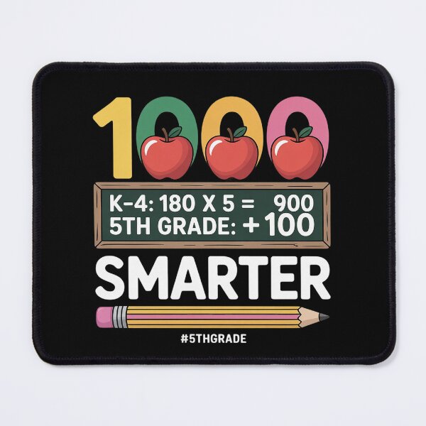 Item preview, 1000 Days Smarter Fifth 5th Grade Teacher Student School designed and sold by InspiredFoul.
