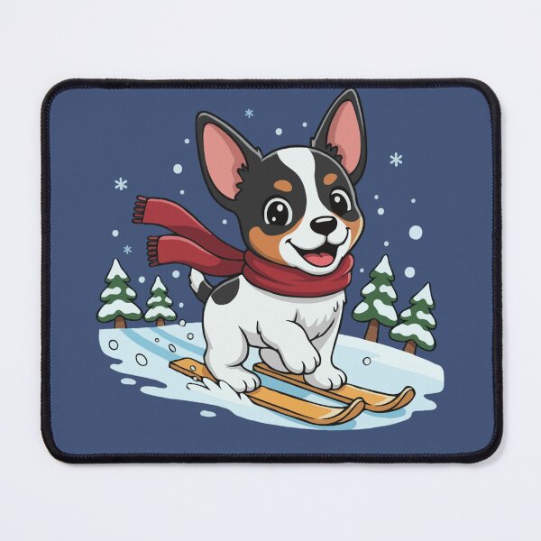 Item preview, Cute Toy Fox Terrier Skiing Puppy | Happy Winter Puppy designed and sold by The Real Life Symphony.