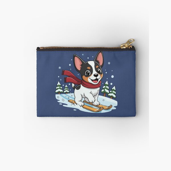 Item preview, Cute Toy Fox Terrier Skiing Puppy | Happy Winter Puppy designed and sold by The Real Life Symphony.