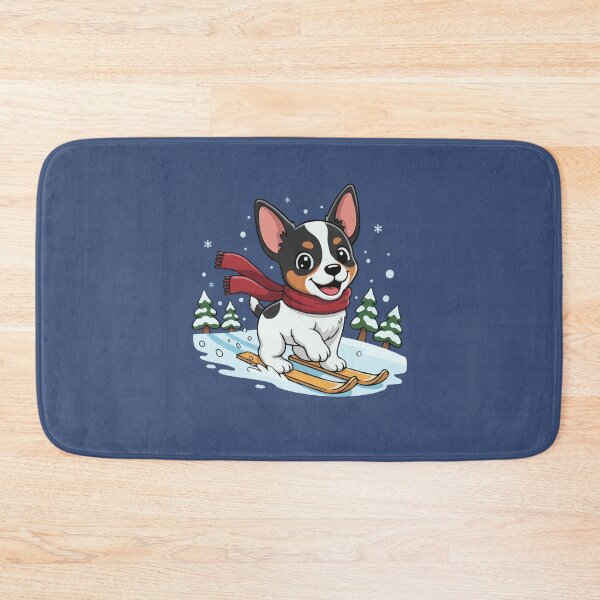 Item preview, Cute Toy Fox Terrier Skiing Puppy | Happy Winter Puppy designed and sold by The Real Life Symphony.