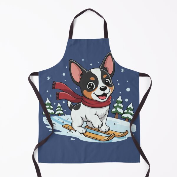 Item preview, Cute Toy Fox Terrier Skiing Puppy | Happy Winter Puppy designed and sold by The Real Life Symphony.
