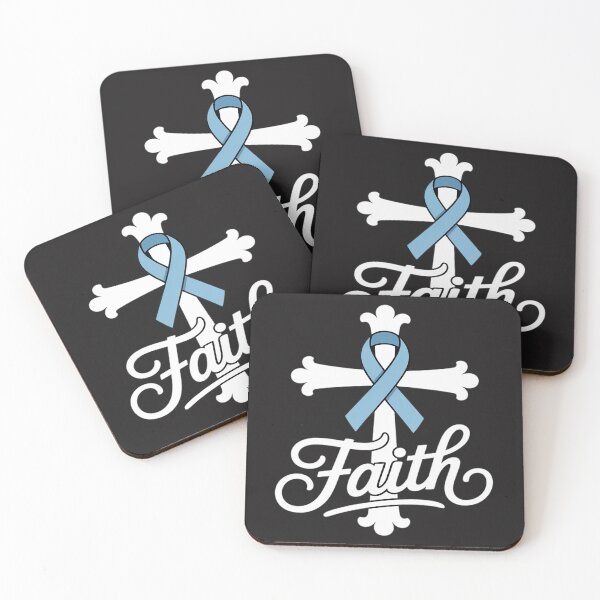 Item preview, Prostate Cancer Awareness Light Blue Ribbon Faith Survivor designed and sold by LegendsArt75.