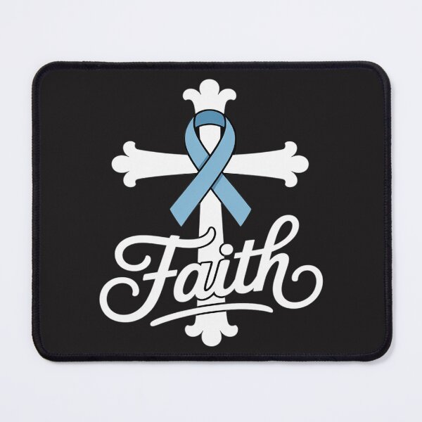 Item preview, Prostate Cancer Awareness Light Blue Ribbon Faith Survivor designed and sold by LegendsArt75.