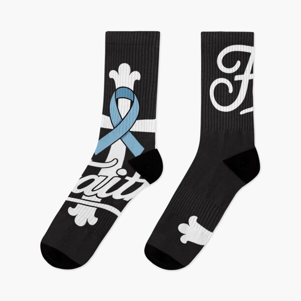 Item preview, Prostate Cancer Awareness Light Blue Ribbon Faith Survivor designed and sold by LegendsArt75.