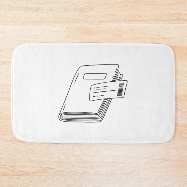 Item preview, A boarding pass inside a book, with a corner visible   designed and sold by rasagamastore.