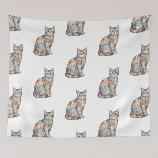 Item preview, Cute American Shorthair Cat Patchwork designed and sold by bapupa.