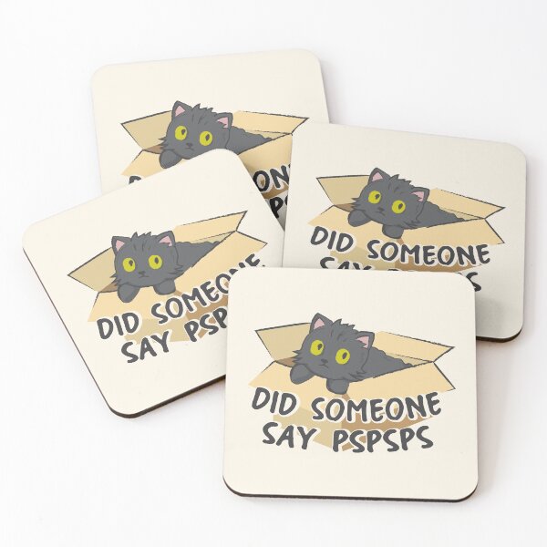 Item preview, Did someone say pspsps | cute black cat in a box designed and sold by MamSelle.
