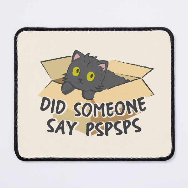 Item preview, Did someone say pspsps | cute black cat in a box designed and sold by MamSelle.