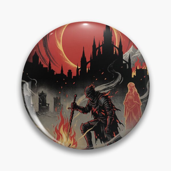 Item preview, Greetings From Lothric Dark Fantasy Kingdom Converg ing Lands Firelink Shrine High Wall Lothric Castle Twin Princes Dragonslayer Armour Fan Art Collage Poster T-Shirt Sticker Print Gift designed and sold by Senpaiwaves.