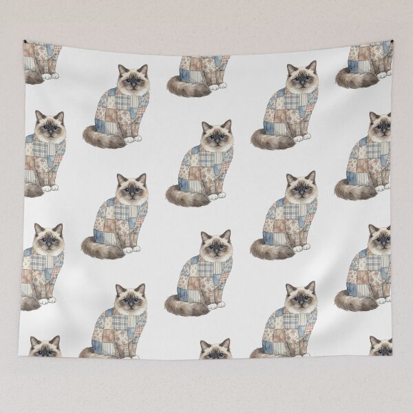 Item preview, Cute Birman Cat Patchwork designed and sold by bapupa.