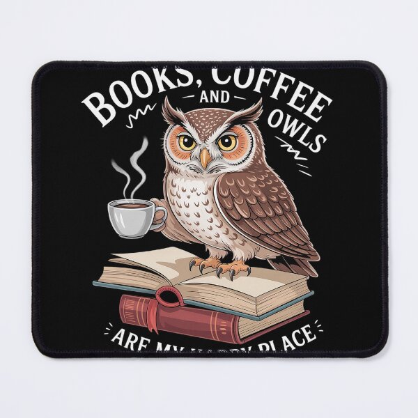 Item preview, Books Coffee And Owls Teacher Student Reading  designed and sold by InspiredFoul.