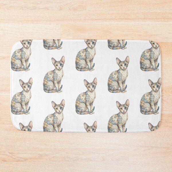 Artikelvorschau, Niedliches Patchwork-Design für Cornish Rex Katzen entworfen und verkauft von bapupa.