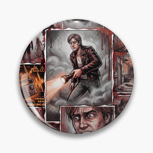 Item preview, Silent Hill Harry's Journey Foggy Town Alessa Cult Lakeside Amusement Park Cybil Kaufman Otherworld Church Monster Collage Fan Art Poster T-Shirt Sticker Print Gift designed and sold by Senpaiwaves.