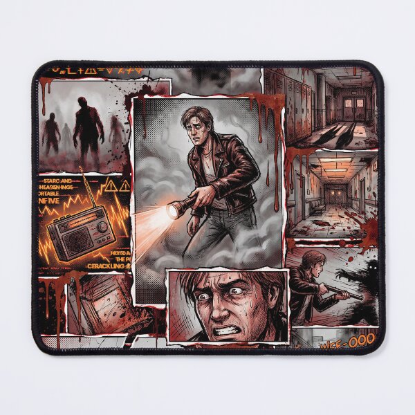 Item preview, Silent Hill Harry's Journey Foggy Town Alessa Cult Lakeside Amusement Park Cybil Kaufman Otherworld Church Monster Collage Fan Art Poster T-Shirt Sticker Print Gift designed and sold by Senpaiwaves.
