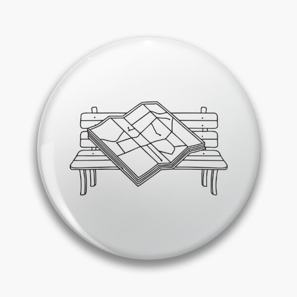 Item preview, A map open on a bench, corner folded upward   designed and sold by rasagamastore.