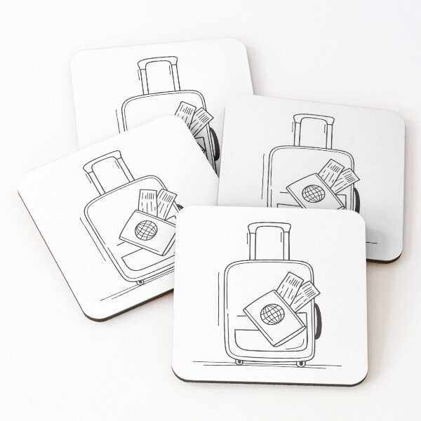 Item preview, A passport resting on luggage, ticket slightly hanging out   designed and sold by rasagamastore.