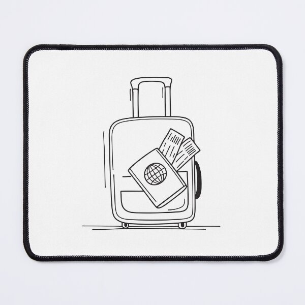 Item preview, A passport resting on luggage, ticket slightly hanging out designed and sold by rasagamastore.