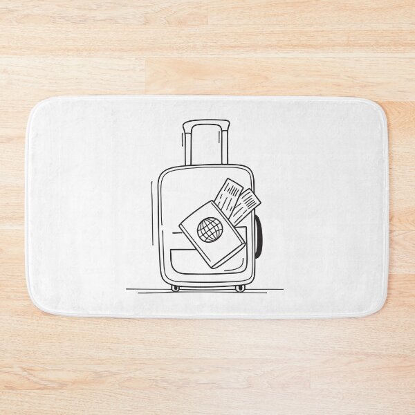 Item preview, A passport resting on luggage, ticket slightly hanging out   designed and sold by rasagamastore.