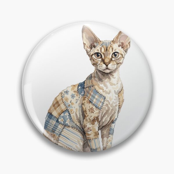 Item preview, Cute Devon Rex Cat Patchwork designed and sold by bapupa.