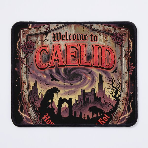 Item preview, Welcome To Caelid Scarlet Rot Swamp Crimson Wasteland Radahn Festival Starscourge Giant Dogs Runebear Kindred of Rot Commander O'Neil Divine Tower Fan Art Collage Poster T-Shirt Sticker Print Gift designed and sold by Senpaiwaves.