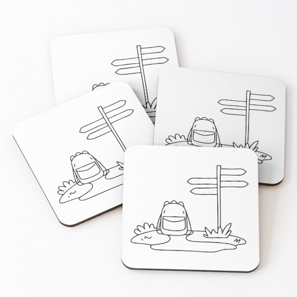 Item preview, A bag propped against a road sign near a dusty trail   designed and sold by rasagamastore.