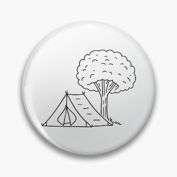 Item preview, A tent under a tree with the flap half open   designed and sold by rasagamastore.